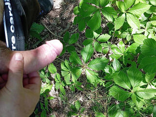 Outdoor Solo handjob until cum
