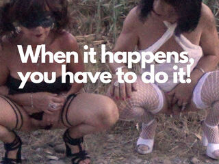 When it happens, you have to do it - urinating outdoor - strap on dildo pubblic