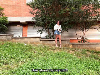 Sexy chesty Latina cougar in high-heeled shoes Silvana Lee gets picked up in public by a guy with a giant dick