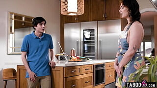 Big bootie MILF stepmother Siri Dahl assfuck smashed by her lil' stepson in the kitchen