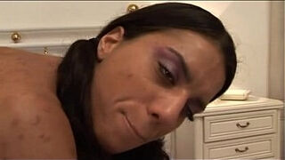 Dirty step father gets off observing her bare s&period;