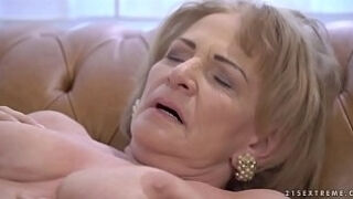 Kinky grandma Sally G needs some cock