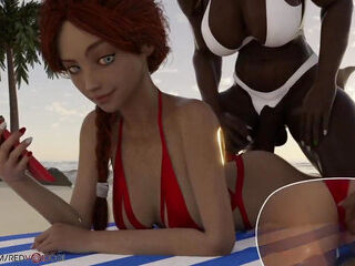 Illuxxxtrandy strong Beach Sex: bodacious Latina covets and drinks monstrous ebony Cock, xxx ass-fuck and Gaping