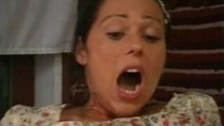 Young cleaning doll porked by harsh farmer&excl;