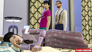 Asian step Dad And step Son ravaging Korean step mummy After They Had Dinner Together &vert; Asian step mummy And step Son