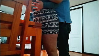 Big bootie BBW plowed on the dining bedroom table&period;