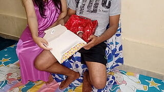 Indian hardcore Step mummy Get special cake cell surprise on b-day with Hindi Voice