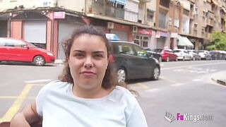 Busty brunette pleases her sex urges with a boy she just met