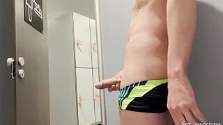 I unleash my bone in public swimming pool and knocked up women decide to help me cum&period;