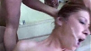 Brunette MILF with large boobies gets rough sex