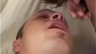 Femdom - to slurp his own jism 2 &lpar;takes own creampie&rpar;