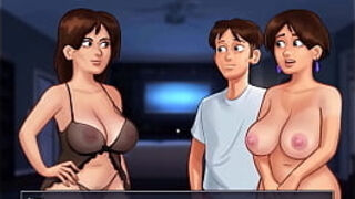 The finest three way with ﻿2 mummies which are thristy for some massive knob l My sexiest gameplay moments l Summertime Saga&lbrack;v0182&rsqb