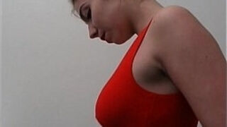 French ginger-haired college girl gets her lil' butt pulverized and her face spunk covered