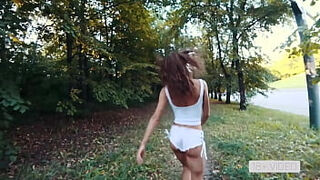 Real public ass-fuck fuckfest near the road with pop-shot in mouth&period; Mia Bandini