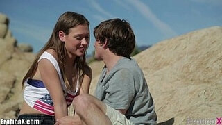 EroticaX Romantic couple making enjoy for the very first time