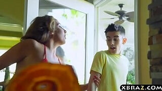 Young man gets lucky with trio MILFS at this bbq party