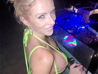 Blonde Raver mega-bitch Takes You To Rooftop To deep-throat And pulverize You
