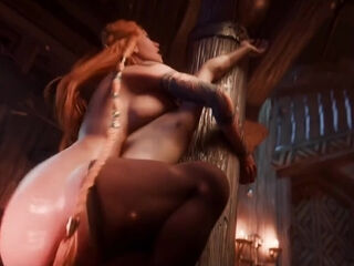 Busty Sif priestess receives super-hot hospitality from a stranger in a fresh animation.