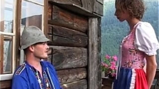 Curly German tramp has all fuckholes fucked