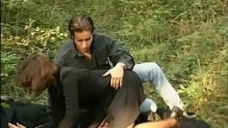 Wife cuckold on her spouse in the wood