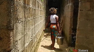 I was having my bath in my step grandma's local bathroom&comma; my neighbor watched came to observe my nakedness&comma; we screwed when i