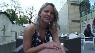 Real czech waitress tears up for currency with a client