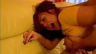 Horny cougar drilled by ﻿2 jizz-shotguns in a party for k&period;&excl;