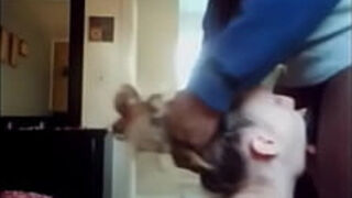 Wife is getting extreme mouth humped by her bbc&period; She made it&excl;