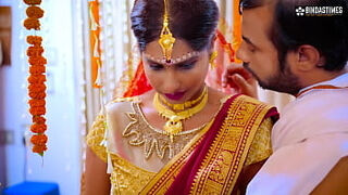 Desi buxomy fresh bride plowed by her ex-bf in front of her husband&lpar; HIndi Audio &rpar;