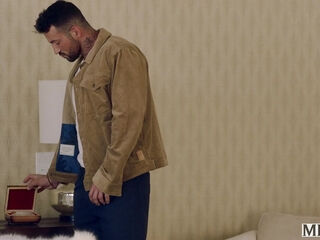 Stunning milf gets porked on her mushy couch with her lover