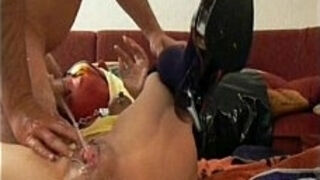 Once taut backside being fisted until a pumping out prolapse