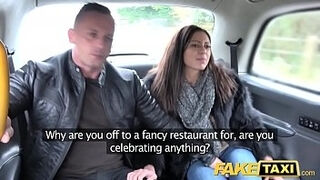 Fake Taxi wild French wifey sharing taxi backseat threesome