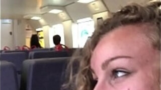 Angel Emily public oral in the train and cumswallowing &excl;&excl;