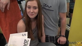 HUNT4K&period; hotwife for cash permits hunter to tear up his girlfriend in the empty gym