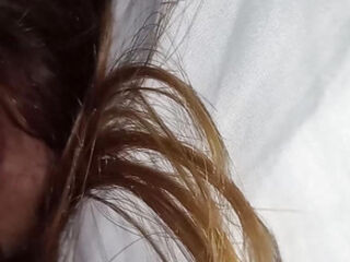 My neighbor couldn't hold it in and came inside my pussy. Now he comes every day to cram me with cum