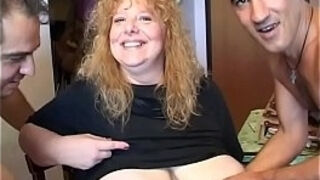 Wild intercourse with a mature gangbang