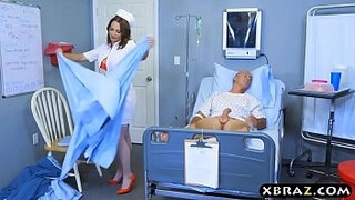 Big rump nurse beauty Lily enjoy rails patients monstrous dick