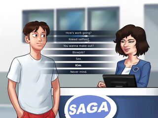 Summertime Saga - wondrous  chinese employee luvs getting smashed by a ample beef whistle while eyeing streams