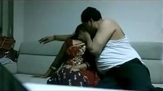 Indian desi wife in saree screwing hubby in house