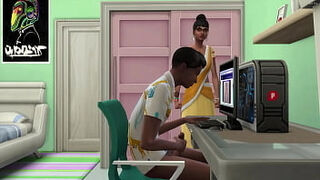 Indian step-mom catches her stepson jacking in front of the computer seeing porn movies &vert;&vert; adult movies &vert;&vert; P