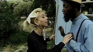 Homey In The Haystack &num;1 - ebony man sausage fucks milky women on an Amish farm