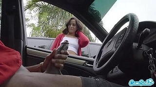 Dick Flash&excl; lovely nubile Gives Me forearm Job in Public Parking plenty of after She observes My fat dark-hued Cock