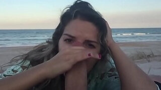 Throating Pov bj on the beach