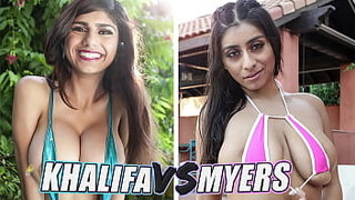 BANGBROS - Battle Of The GOATs&colon; Mia Khalifa vs Violet Myers &lpar;Round Two&rpar;