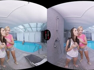 Virtual Reality, Lilu Moon And Cayla Lyons In stagging On Our Neighbour
