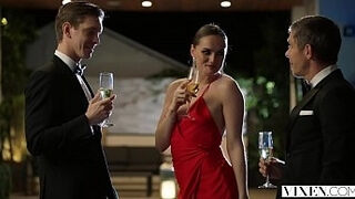 VIXEN Tori dark-hued Takes on ﻿2 stiffys In An Award Show After Party