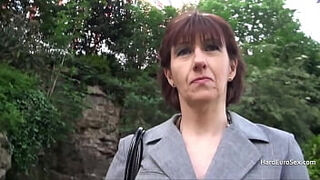 Skinny mature sucker also takes anal