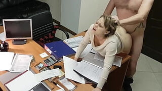 Amazing pummel with an office secretary
