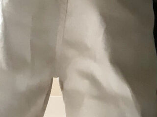 Stepdad lowers his cut-offs in front of you