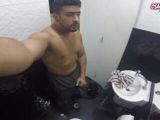 Jerking off and spunking a lot